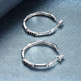 0.18 Ct Natural Spinel Hoop Earrings 925 Sterling Silver Gemstone Jewelry