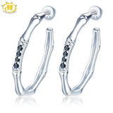 0.18 Ct Natural Spinel Hoop Earrings 925 Sterling Silver Gemstone Jewelry