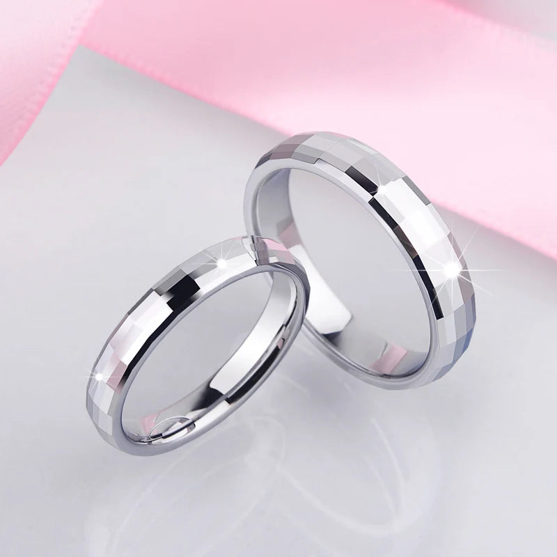 Tungsten Wedding Band Set 3/4MM Size 5