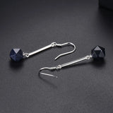 925 Silver Aventurine Dangle Earrings for Women