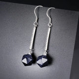 925 Silver Aventurine Dangle Earrings for Women