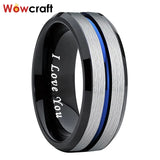 Tungsten Carbide Rings Wedding Band Comfort Fit