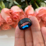 Tungsten Steel Ring 8mm Wedding Band Men Women Jewelry
