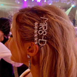 StonFans MRS A-Z Rhinestone Hairpins Hair Clips Hair Jewelry Accessorie