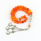 Stone Agate Round Beads 33/99 Islamic Rosary Muslim Tasbih Bracelet