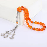 Stone Agate Round Beads 33/99 Islamic Rosary Muslim Tasbih Bracelet
