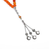 Stone Agate Round Beads 33/99 Islamic Rosary Muslim Tasbih Bracelet