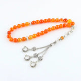 Stone Agate Round Beads 33/99 Islamic Rosary Muslim Tasbih Bracelet