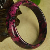 Stone Amulet Peach Blossom Jade Women Bracelet 60mm