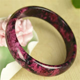 Stone Amulet Peach Blossom Jade Women Bracelet 60mm
