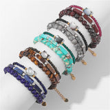 Red Crystal Bloodstone Bracelet Set with Cat Charm, 3PCS