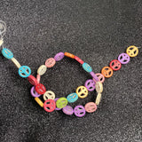 Turquoise Peace Symbol Stone Beads - DIY Jewelry Making