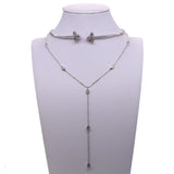 Stone Chrysocolla Kolye Collares Delicate Cz Charm Layer Pendant Necklaces