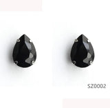 Stone Crystal Water Drop Earring Studs Women Jewelry Girl