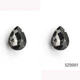 Stone Crystal Water Drop Earring Studs Women Jewelry Girl