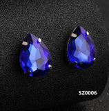 Stone Crystal Water Drop Earring Studs Women Jewelry Girl