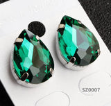 Stone Crystal Water Drop Earring Studs Women Jewelry Girl