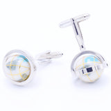 Stone Cufflinks 27 Designs Men Cuff Links Crown Shell Globe Opal Red Pink Purple