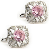 Stone Cufflinks 27 Designs Men Cuff Links Crown Shell Globe Opal Red Pink Purple