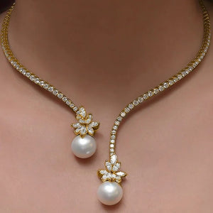 Rhinestone Collar Necklace Choker for Women