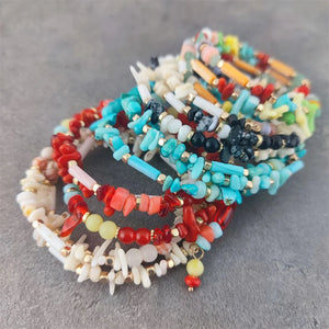 Stone Layer Bracelet Shell Bead Bangle Women Christmas Gift
