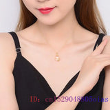 Jade Cat Necklace Pendant 925 Silver Jewelry Zircon Charms Pink