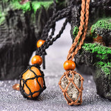 Stone Necklace DIY Necklace Cord Empty Stone Holder Replacement Necklace Rope