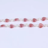 Stone Necklace Jewelry Natural Pearl Heart Shape Crystal Necklace