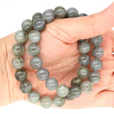 Labradorite Crystal Bracelet Chakra Healing Energy Stretch Charm Jewelry