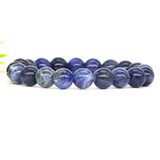 Sodalite Crystal Round Beads Bracelet Chakra Healing Energy Stretch DIY Jewelry