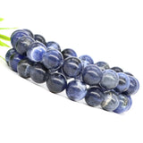 Sodalite Crystal Round Beads Bracelet Chakra Healing Energy Stretch DIY Jewelry