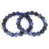 Sodalite Crystal Round Beads Bracelet Chakra Healing Energy Stretch DIY Jewelry