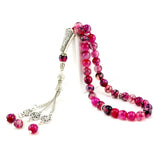 Stone Tasbih Agates Tassel Crystal 33 99 Misbaha Islam Rosary