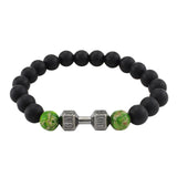 Stone Volcanic Rock Dumbbell Beads Bracelet Jewelry