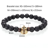 Natural Lava Stone Bracelet for Men and Women