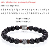 Natural Lava Stone Bracelet for Men and Women