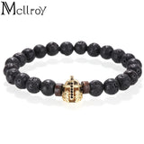 Natural Lava Stone Bracelet for Men and Women