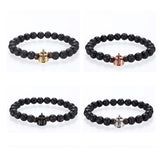 Natural Lava Stone Bracelet for Men and Women