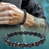 Natural Lava Stone Bracelet for Men and Women