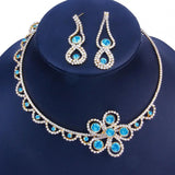 StoneFans Flower Statement Necklace Women Maxi Choker Jewelry