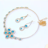StoneFans Flower Statement Necklace Women Maxi Choker Jewelry