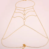 StoneFans Bling Rhinestone Body Chain Bra Harness Lingerie Jewellery
