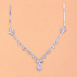 Boho Rhinestone Wedding Pendant Head Chain Jewelry for Women