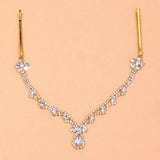 Boho Rhinestone Wedding Pendant Head Chain Jewelry for Women