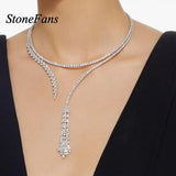 StoneFans Charm Torques Necklaces with Pendant for Women