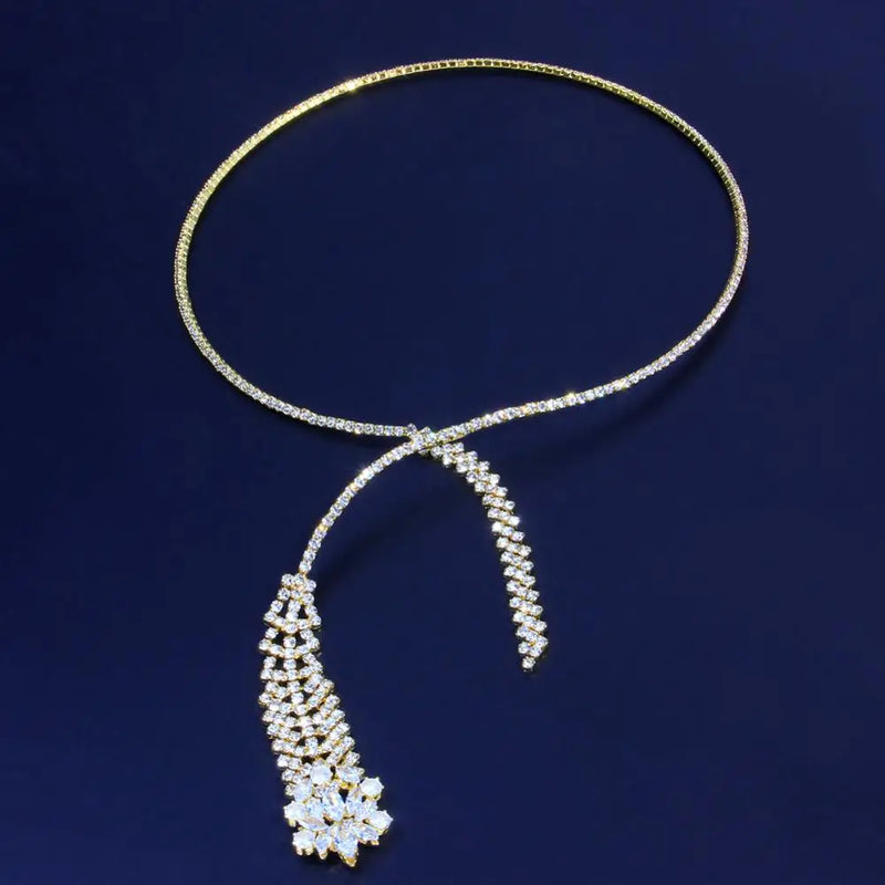 StoneFans Charm Torques Necklaces with Pendant for Women