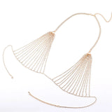 StoneFans Crystal Bra Jewelry Rhinestone Body Chain for Party Beach