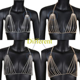 StoneFans Crystal Bra Jewelry Rhinestone Body Chain for Party Beach