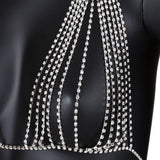 StoneFans Crystal Bra Jewelry Rhinestone Body Chain for Party Beach