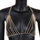 StoneFans Crystal Bra Jewelry Rhinestone Body Chain for Party Beach